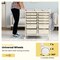 Space-Saving 12-Drawer Rolling Cart Sturdy Metal and PP Storage Trolley with Lockable Wheels for Office or Home